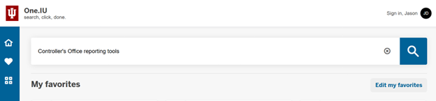 Screen displays the One.IU page